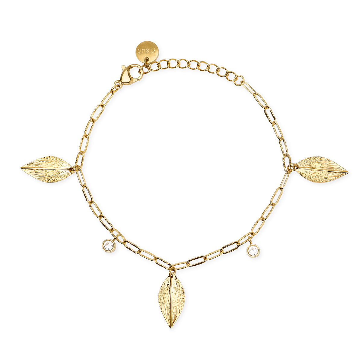Kidult | bracciale in acciaio 316l pvd giallo cristalli | style 91 | 831316