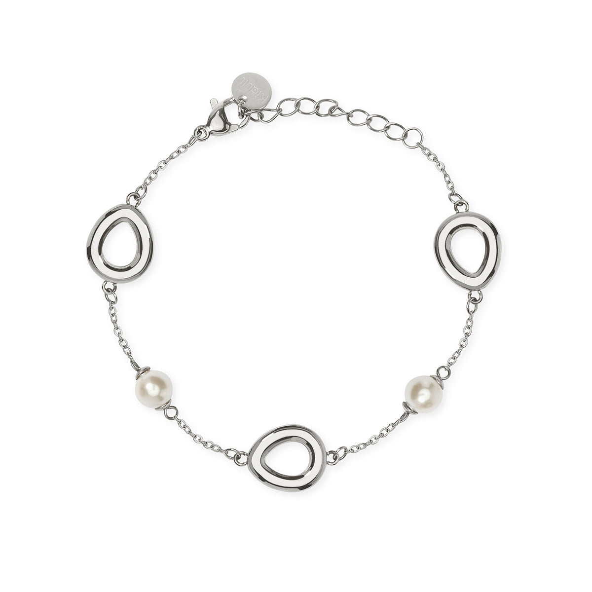 Kidult | bracciale in acciaio 316l perle conchiglia | style 92 | 831317