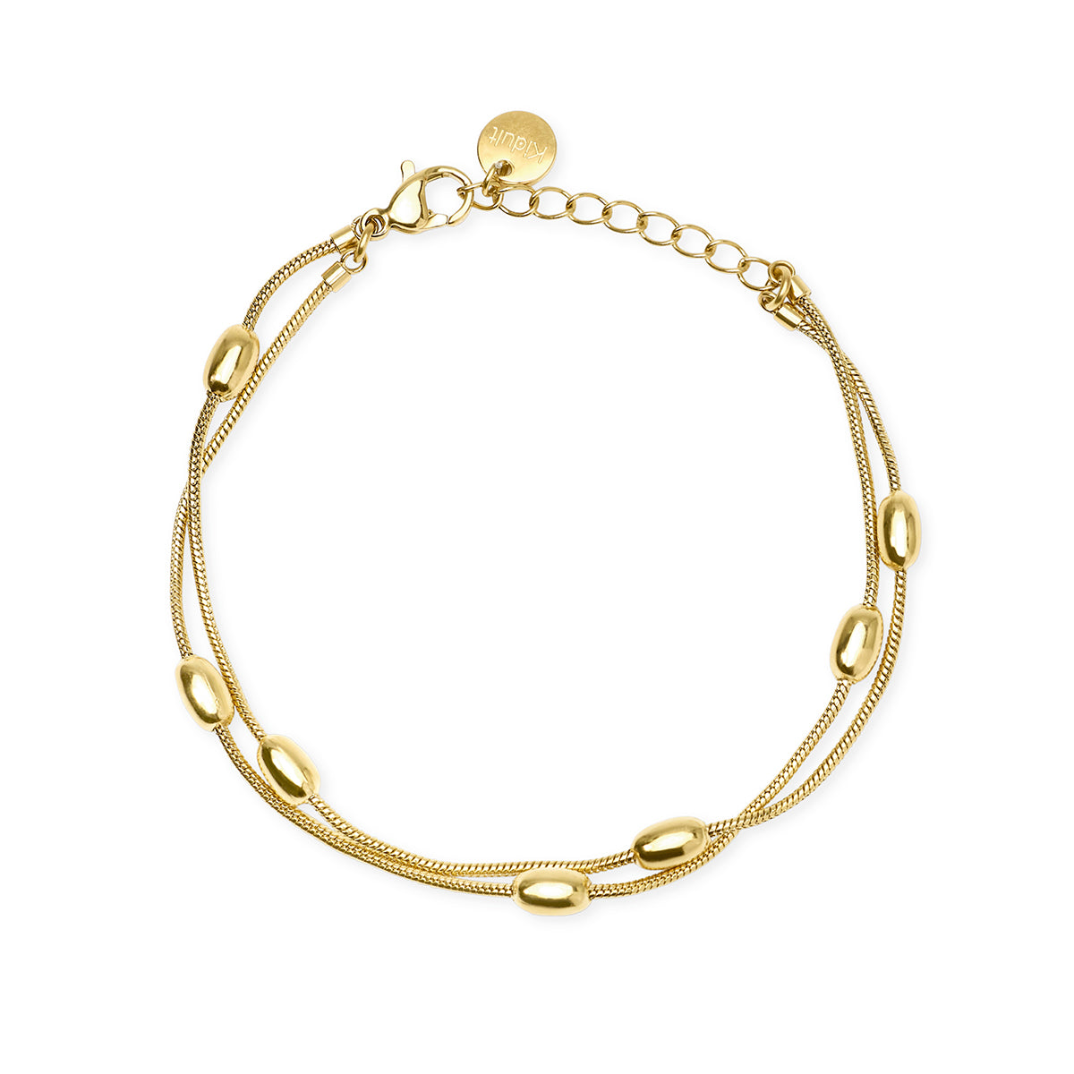 Kidult | bracciale in acciaio 316l pvd giallo | style 85 | 831330