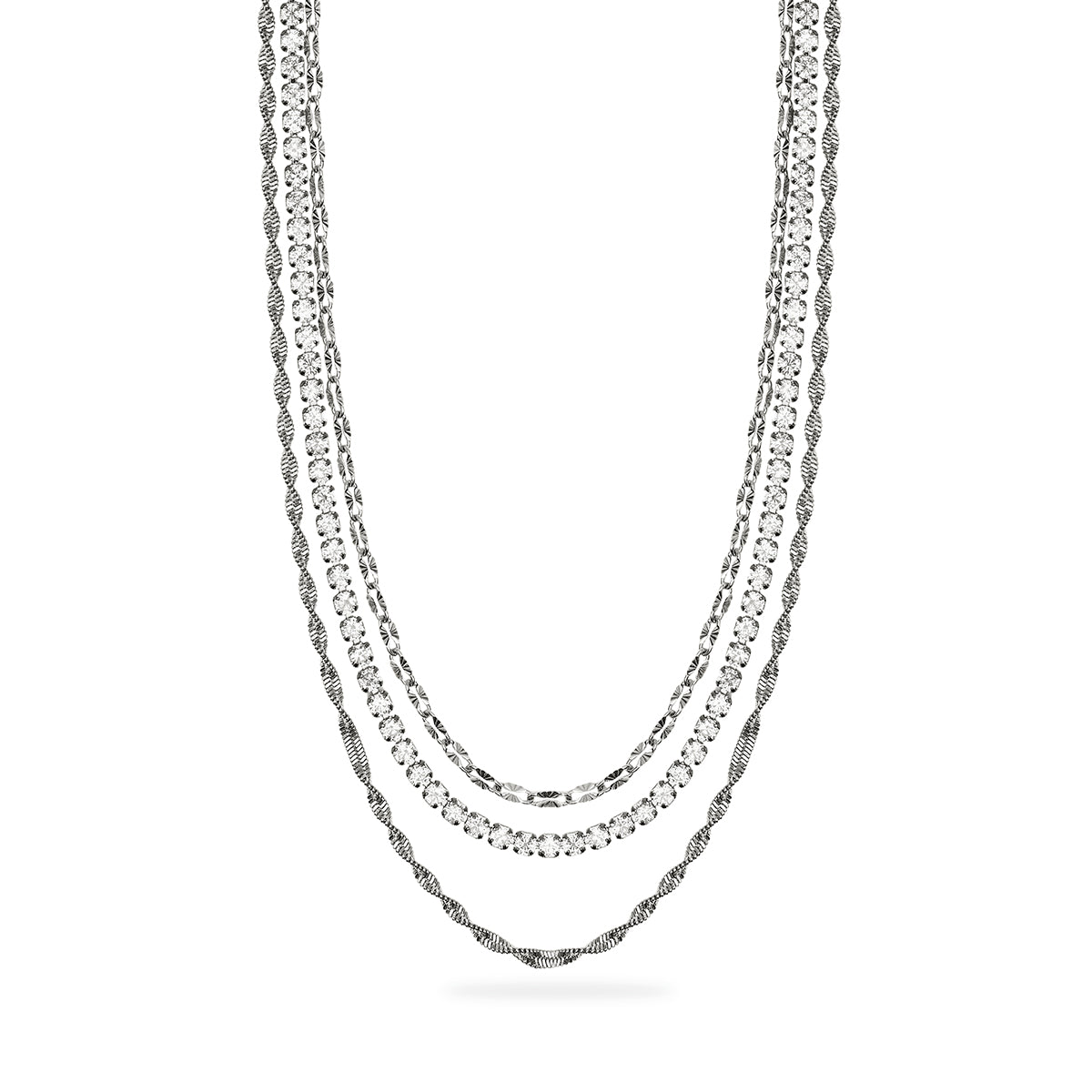 Kidult | girocollo in acciaio 316l cristalli | style 08 | 851173