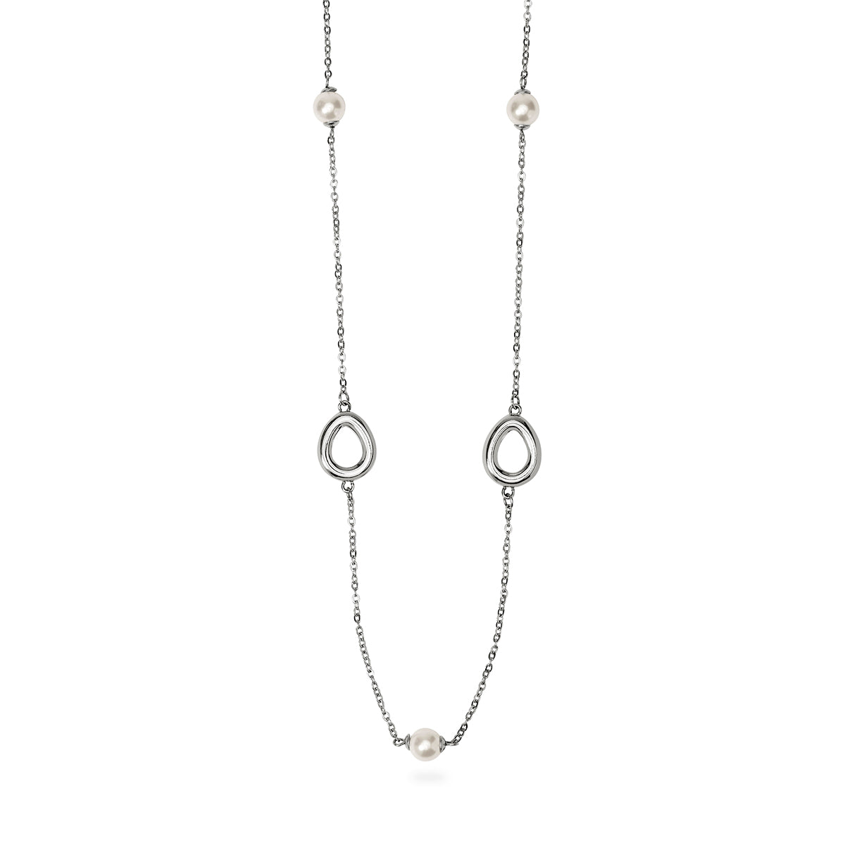 Kidult | collana in acciaio 316l perle conchiglia | style 92 | 851175