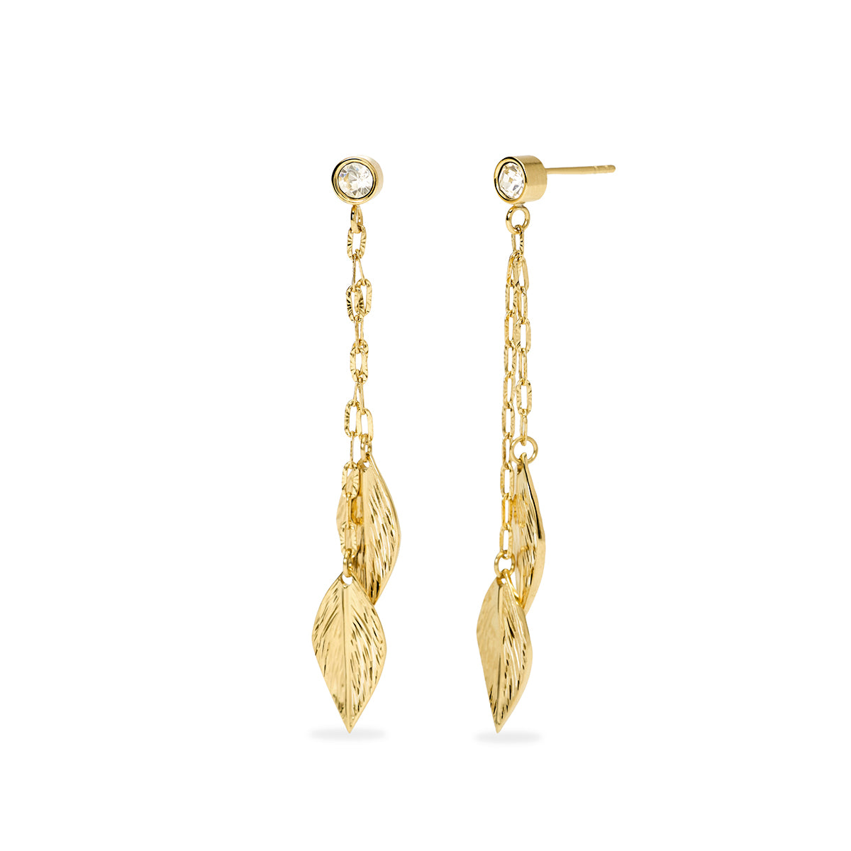 Kidult | orecchini in acciaio 316l pvd giallo cristalli | style 91 | 861152
