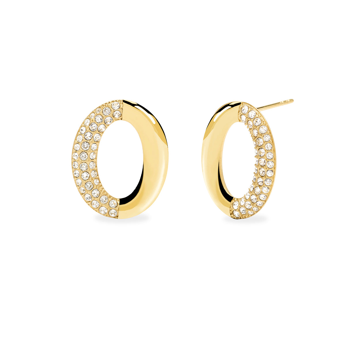 Kidult | orecchini in acciaio 316l pvd giallo cristalli | style 87 | 861156