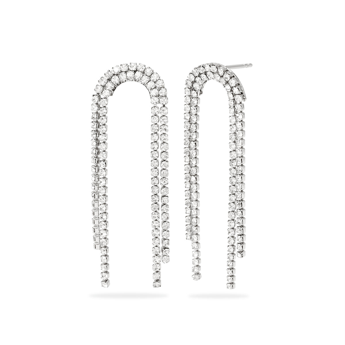 Kidult | orecchini in acciaio 316l cristalli | style 10 | 861163