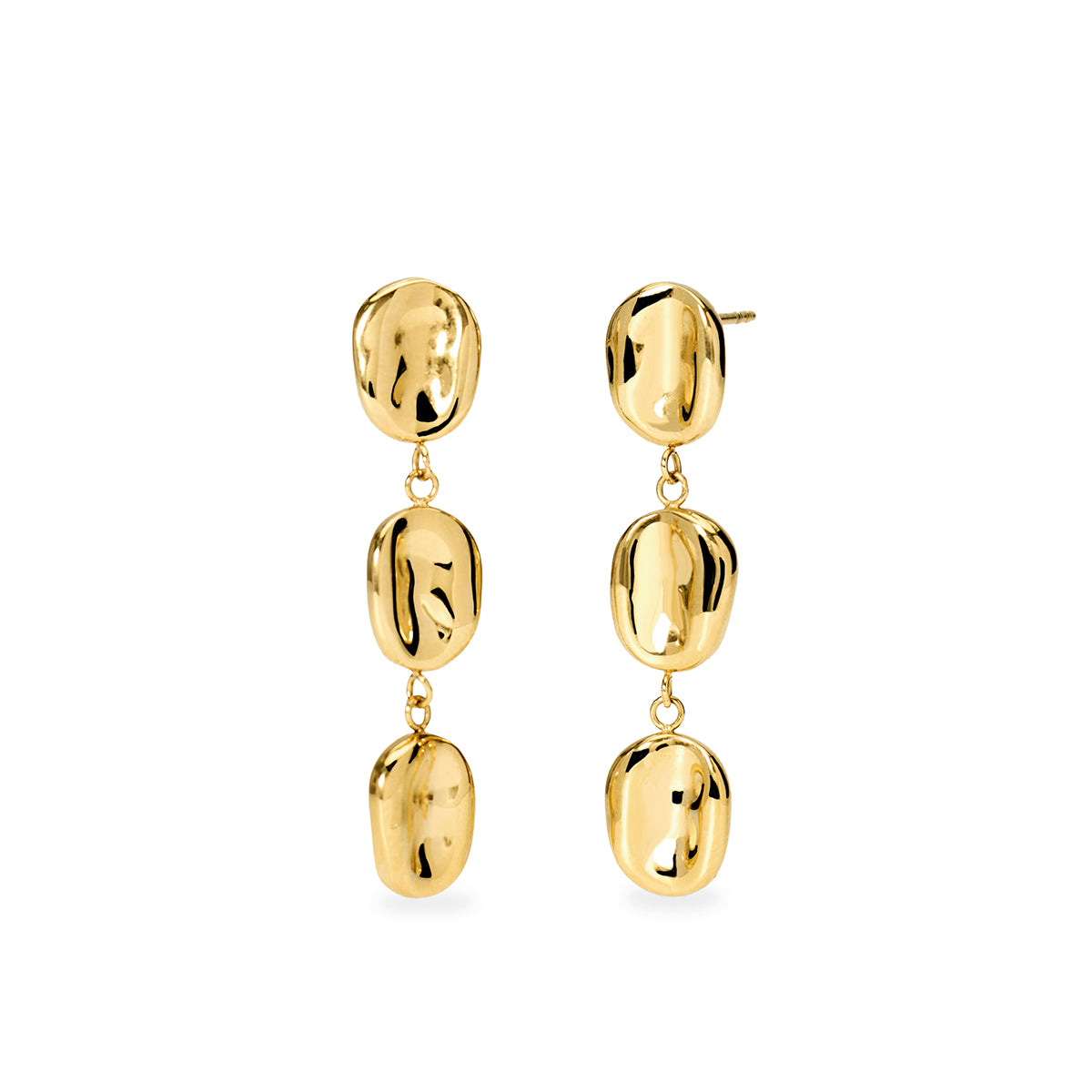 Kidult | orecchini in acciaio 316l pvd giallo | style 46 | 861165