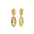 Kidult | orecchini in acciaio 316l pvd giallo | style 90 | 861167