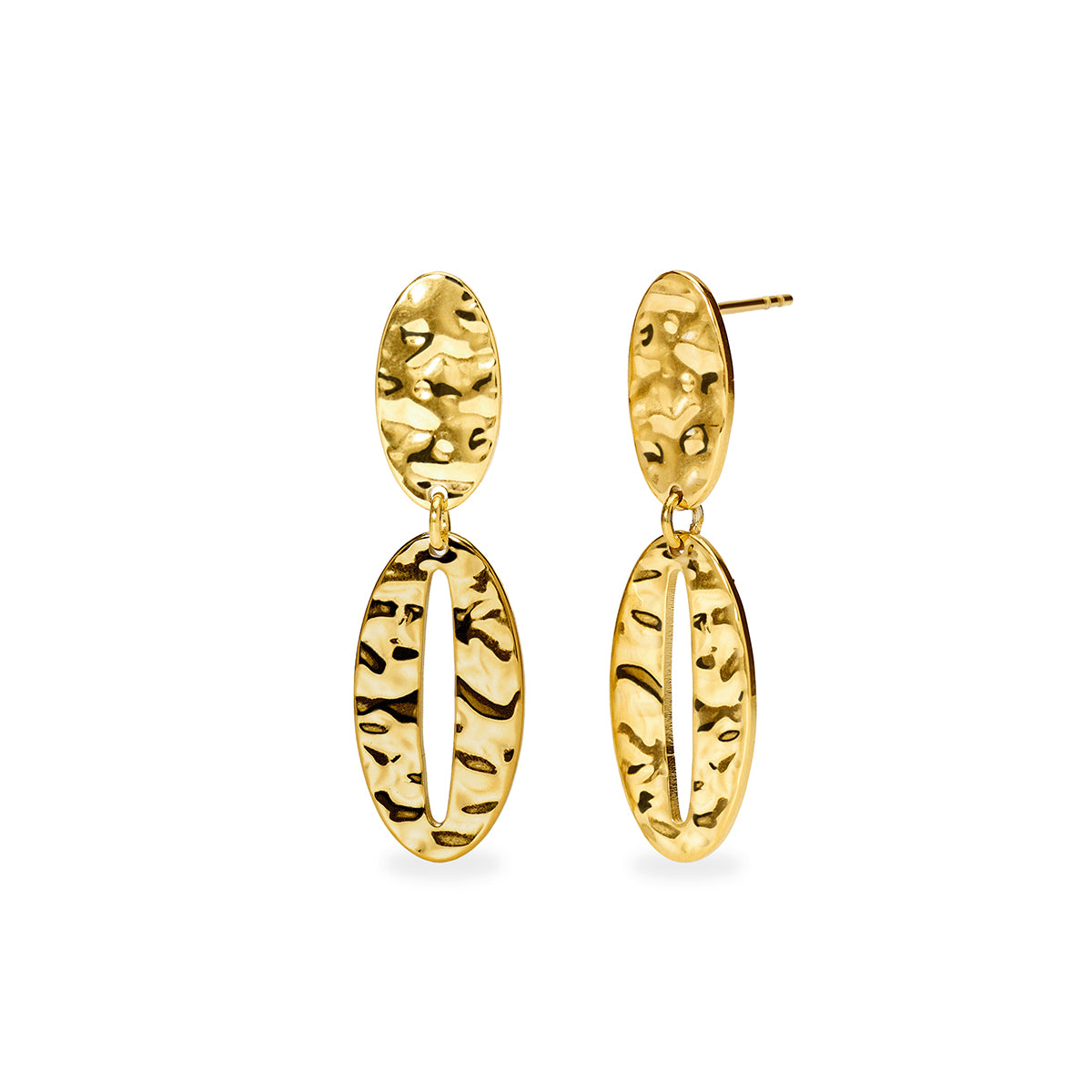 Kidult | orecchini in acciaio 316l pvd giallo | style 90 | 861167