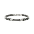 Kidult | bracciale in acciaio 316l ceramica cristalli | style 22 | 831266