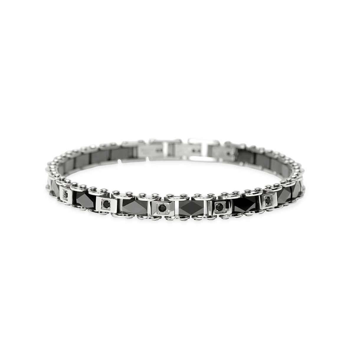 Kidult | bracciale in acciaio 316l ceramica cristalli | style 22 | 831280