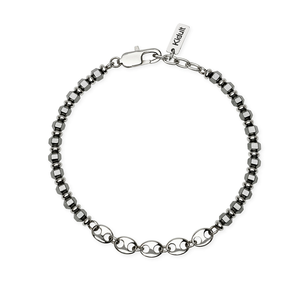 Kidult | bracciale in acciaio 316l ematite | style 63 | 831283