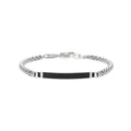 Kidult | bracciale in acciaio 316l pvd nero cristalli | style 17 | 831293