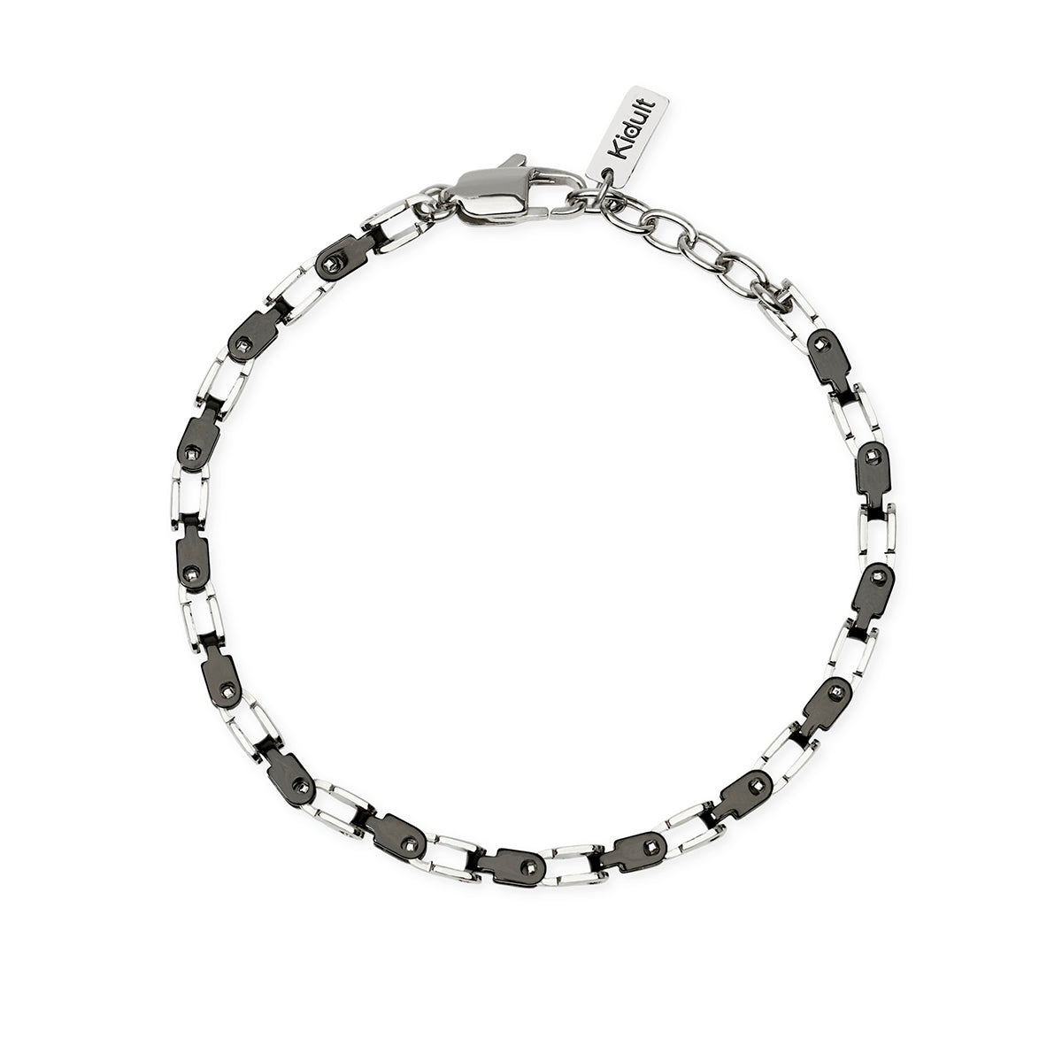 Kidult | bracciale in acciaio 316l pvd nero | style 61 | 831296