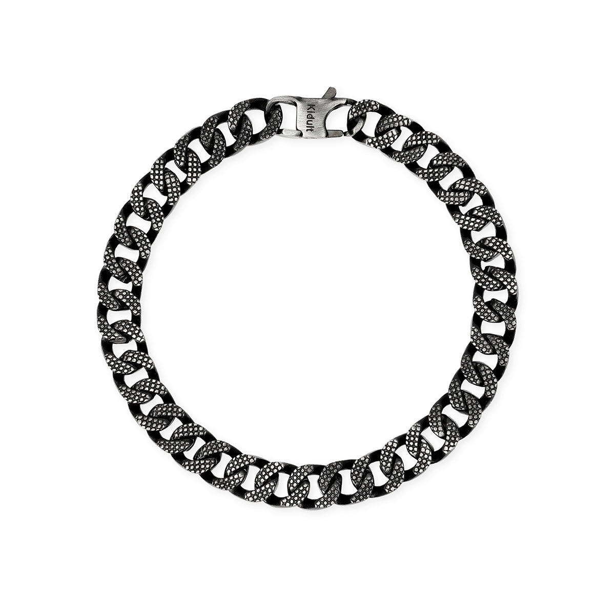Kidult | bracciale in acciaio 316l pvd nero | style 43 | 831305