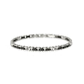 Kidult | bracciale in acciaio 316l pvd nero cristalli | style 66 | 831306