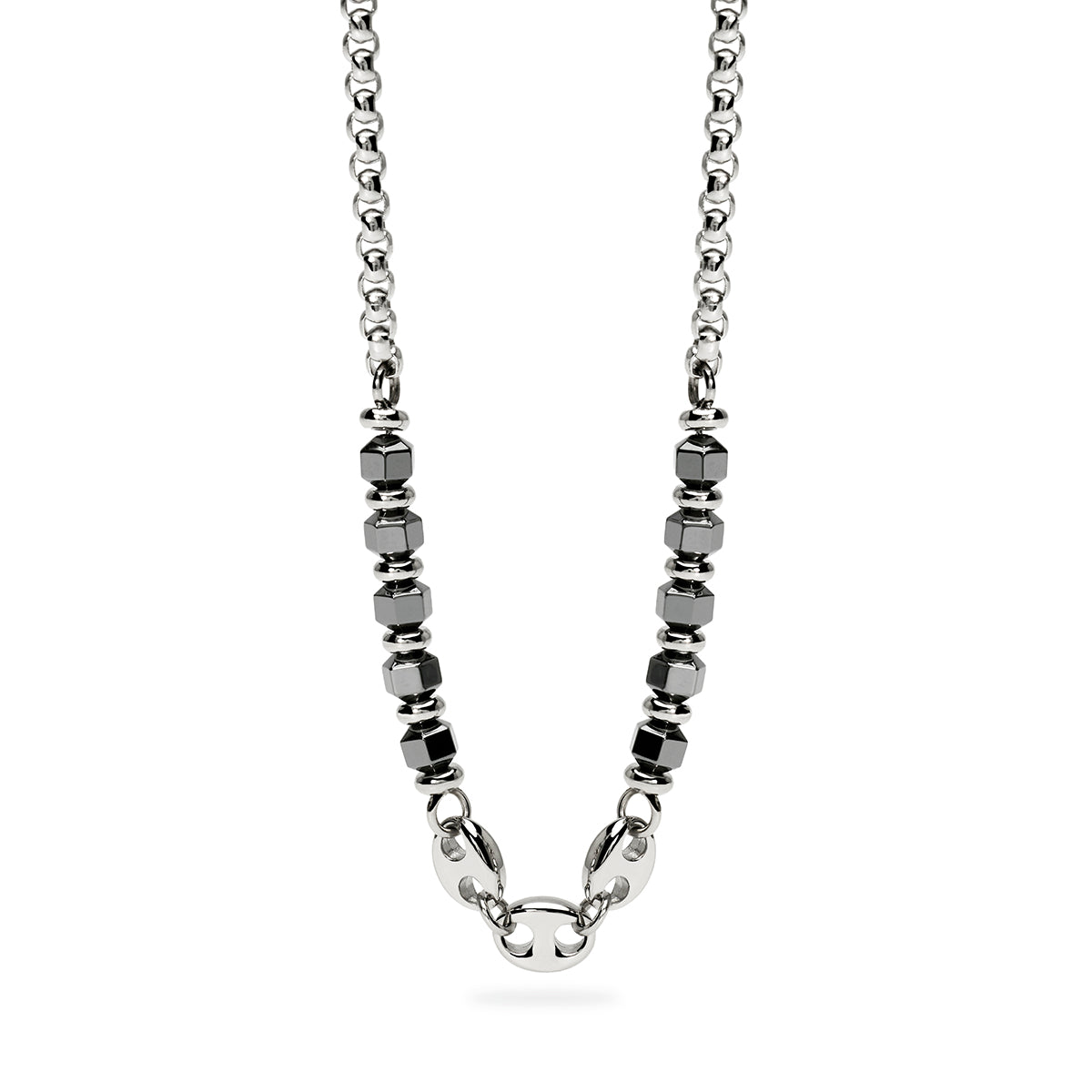 Kidult | collana in acciaio 316l ematite | style 63 | 851150
