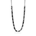 Kidult | collana in acciaio 316l agata ossidiana | style 65 | 851163