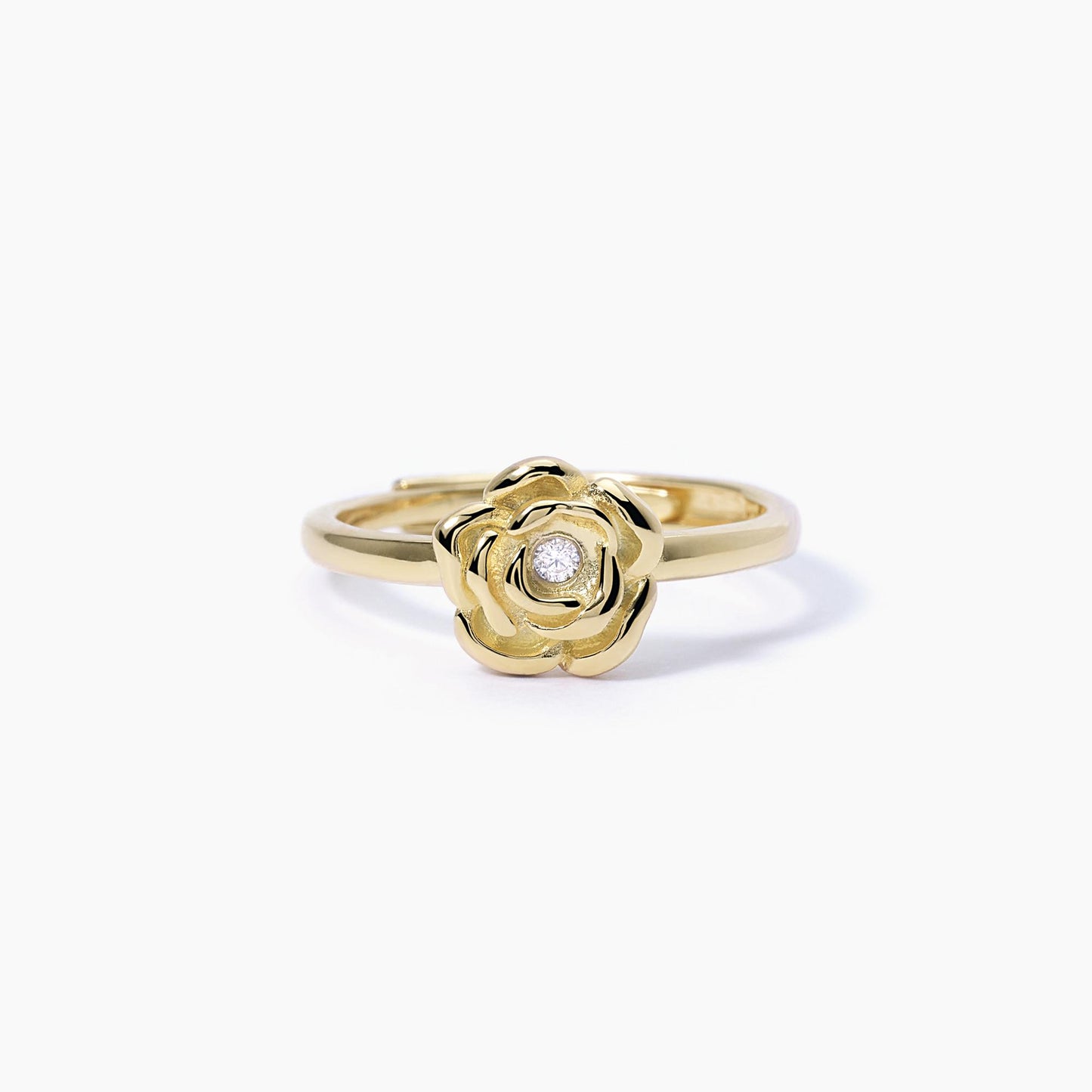 Mabina | anello dorato con rosa | la vie en rose | 523280