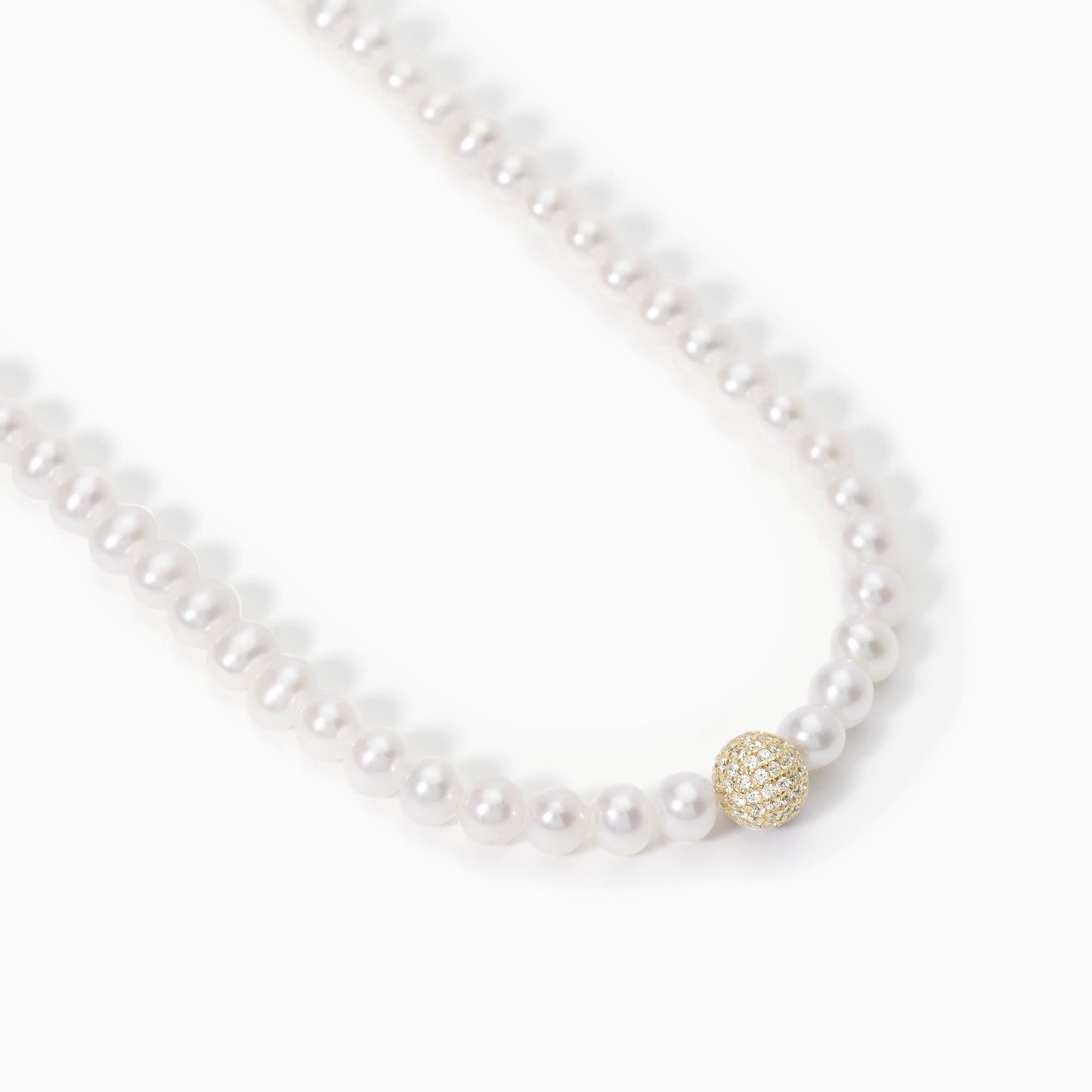 Mabina | girocollo dorato con perle | 553522