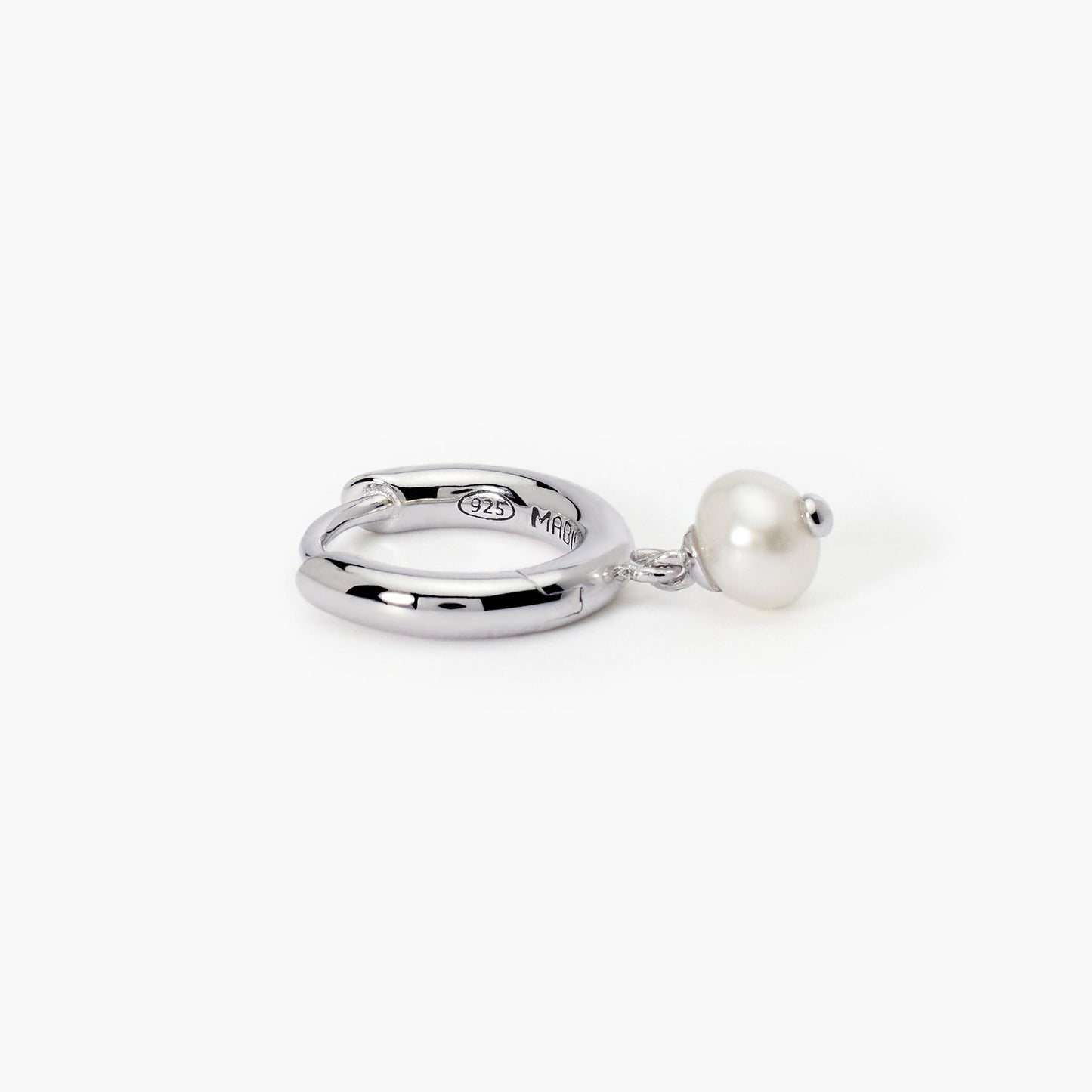 Mabina Uomo | Mono orecchino a cerchio con perla coltivata pendente | Monomania | 563630