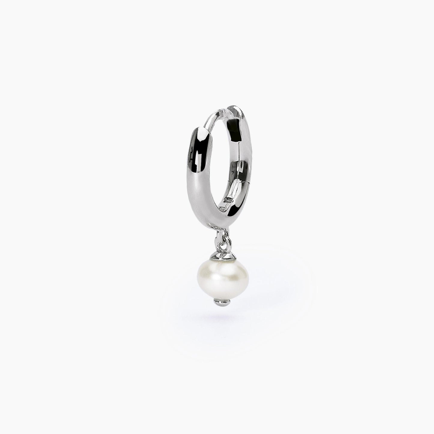 Mabina Uomo | Mono orecchino a cerchio con perla coltivata pendente | Monomania | 563630