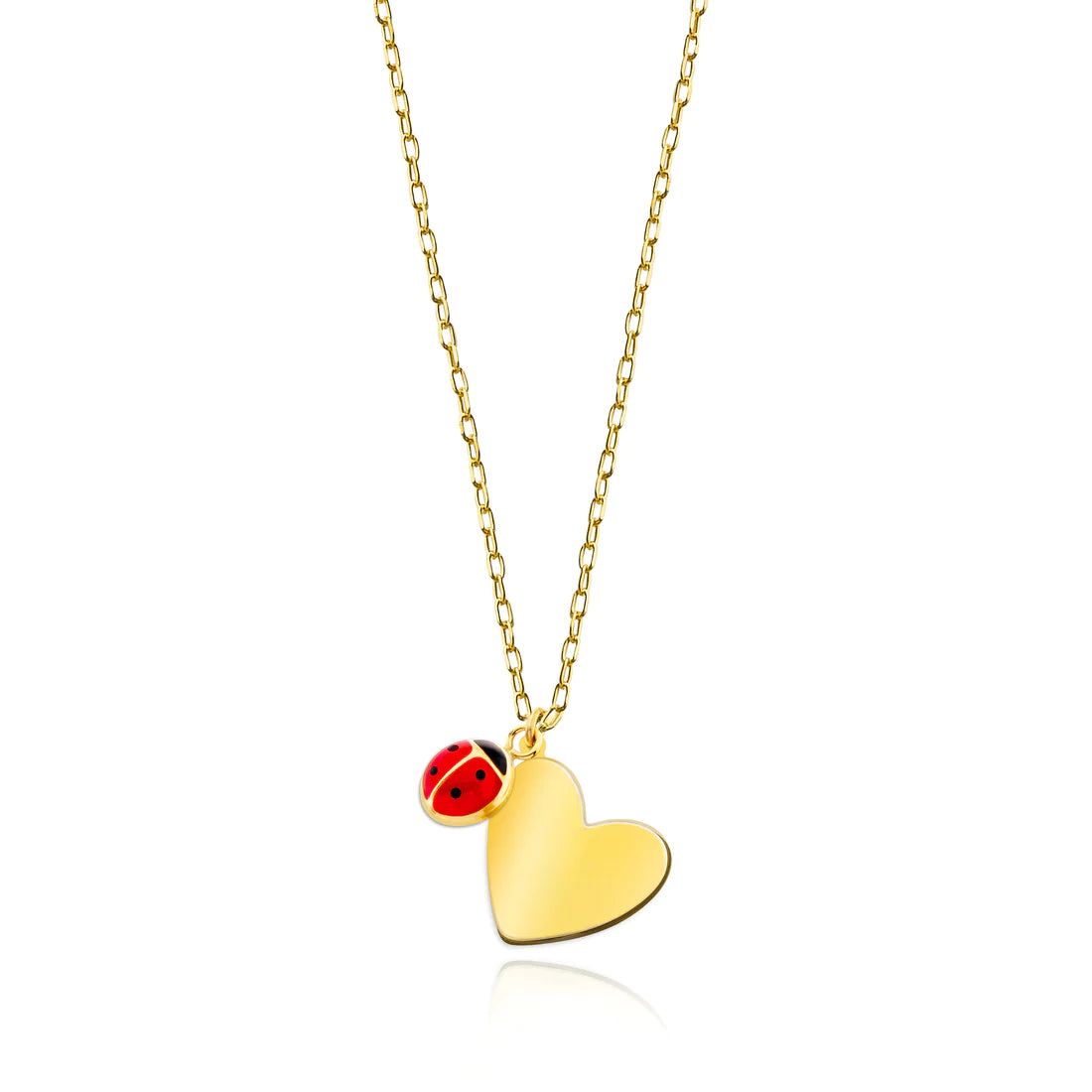 Facco | Collana cuore & coccinella in oro vero | Il tuo portafortuna d'Oro | 759088E